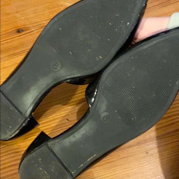 nwot pointed black shiny flats - Picture 3 of 5